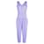 Issey Miyake Pleats Please Fluffy Micro-check Pleated Jumpsuit in Purple Polyester  ref.1014353