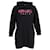 Kenzo Paris Sweatshirt-Kleid mit Pfingstrosen-Logo-Stickerei und Kapuze aus schwarzer Baumwolle  ref.1014426