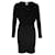 Langärmliges, drapiertes Minikleid mit Wasserfallausschnitt von Givenchy aus schwarzer Viskose Zellulosefaser  ref.1014434