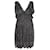 Maje Sleeveless V-Neck Romper in Metallic Black Polyester  ref.1014458