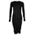 Gerafftes, figurbetontes Kleid von Ba&sh aus schwarzer Viskose Zellulosefaser  ref.1014462