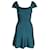 Herve Leger Fit and Flare Bandage Dress in Teal Rayon Green Cellulose fibre  ref.1014492