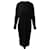 Diane Von Furstenberg Vestido Regina con parte delantera torcida en lana negra Negro  ref.1014519