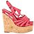 Sandali con zeppa Dior Antica in pelle rosa