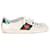 Gucci bestickte Bienen-Ace-Sneaker aus weißem Leder  ref.1014574