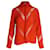 Maje Lace-Trim Shirt in Orange Silk  ref.1014609