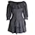 Mini-robe à volants en jacquard Alessandra Rich en acétate noir Acetate Fibre de cellulose  ref.1014619