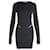 T by Alexander Wang Sheer Panel Bodycon Dress in Black Rayon Cellulose fibre  ref.1014665