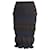 Acne Studios Falda de punto elástico de canalé bicolor en viscosa negra Negro Fibra de celulosa  ref.1014674