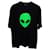Camiseta Balenciaga Alien Head desgastada en algodón negro  ref.1014695