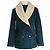 Manteau à boutonnage doublé Sandro Paris en laine verte