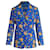 Chaqueta tipo blazer con estampado floral de Gucci en algodón azul  ref.1014726