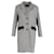Maje Houndstooth Coat in Black and White Wool Grey  ref.1014746