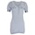 LOVESHACKFANCY Sailor Lurex® Tweed Knit Mini Dress in Light Blue Nylon  ref.1014758