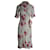 Ganni Midi-Wickelkleid aus cremefarbener Viskose mit Blumendruck Weiß Roh Zellulosefaser  ref.1014774