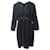 Ba&sh Mini-robe en velours à manches longues en velours noir  ref.1014788