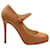 Christian Louboutin Guidolina 100 Mary Jane Pumps in Peach Nappa Leather  ref.1014817