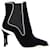 Rene Caovilla René Caovilla Ribbed Side Ankle Boots In Black Suede  ref.1014830