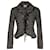 Blazer aderente a pois Moschino in poliestere nero  ref.1014832