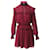 Pinko Pleated High Collar Dress in Burgundy Polyester Purple  ref.1014840