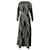 Ba&Sh Printed Long Sleeve Maxi Dress in Navy Blue Polyester  ref.1014842