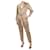 Autre Marque Neutral belted satin jumpsuit - size UK 10  ref.1014867