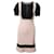 Diane Von Furstenberg Vestido ajustado con bloques de color en lana rosa y negra Multicolor  ref.1014886