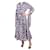 Autre Marque Purple floral printed shirt dress - size US 10 Cotton  ref.1014888