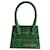 Jacquemus Le Chiquito Mini-Tasche mit Krokodilprägung aus grünem Leder  ref.1014900