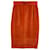 Falda lápiz Moschino en terciopelo de algodón naranja  ref.1014924