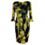 Dolce & Gabbana Robe midi à imprimé acacia en viscose noire Fibre de cellulose  ref.1014977