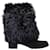 Stuart Weitzman 'Blizzard' Fur Mid-High Boots in Black Suede  ref.1015008