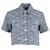 Camicia Maje Colly in tweed Marl a maniche corte in cotone blu  ref.1015032