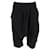 Gucci Pantalones cortos hasta la rodilla con pierna caída en el interior en seda negra Negro  ref.1015059