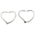 Tiffany & Co Elsa Peretti Open Heart Hoop Earrings in SIlver Metal Silvery Metallic  ref.1015098