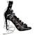 Sandali Aquazzura Amazon con lacci e cinturino alla caviglia in pelle nera Nero  ref.1015197