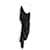 Just Cavalli - Robe de soirée froncée noire à manches ange en lurex Viscose  ref.1015457