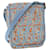 FENDI Zucca Bolso de hombro de lona Nylon Blanco Azul claro Naranja Auth 49111  ref.1015515