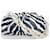 Bottega Veneta Chain Pouch Zebra Black White Lambskin  ref.1016029