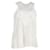 Sacai Lace-Trimmed Sleeveless Top in White Linen  ref.1016358
