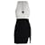 Autre Marque Mini abito senza maniche David Koma in acetato bianco e nero Fibra di cellulosa  ref.1016364