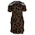 Mini-robe à volants et imprimé floral Sandro Alderic en viscose noire Fibre de cellulose  ref.1016469