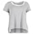 Sacai Luck Tulle-Lined and Satin-Paneled T-shirt in Grey Cotton  ref.1016478