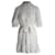 Zimmermann Belted Embroidered Mini Dress in White Ramie  ref.1016600