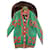 Cardigan reversibile in lana con logo GUCCI “Guccighost”./Seta Taglia XS/S Verde  ref.1016723