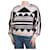 Ba&Sh Neutraler Pullover mit geometrischem Muster – Größe UK 8 Wolle  ref.1016905