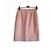Yves Saint Laurent Knee Length Wool Skirt Pink  ref.1017486
