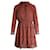 Ulla Johnson Mini-robe à col noué et finitions en crochet en coton rouille Orange  ref.1017509