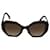 Prada Symbole SPR16W Geometrische Schildpatt-Sonnenbrille aus braunem Acetat Zellulosefaser  ref.1017522