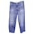 Maison Martin Margiela mm6 Maison Margiela Jeans de perna reta com detalhe de chaveiro em jeans azul claro Algodão  ref.1017572